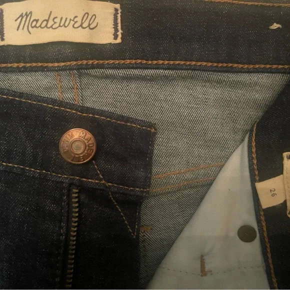 Madewell 10”High Rise Skinny Dark Jeans Size 26 - Picture 6 of 6